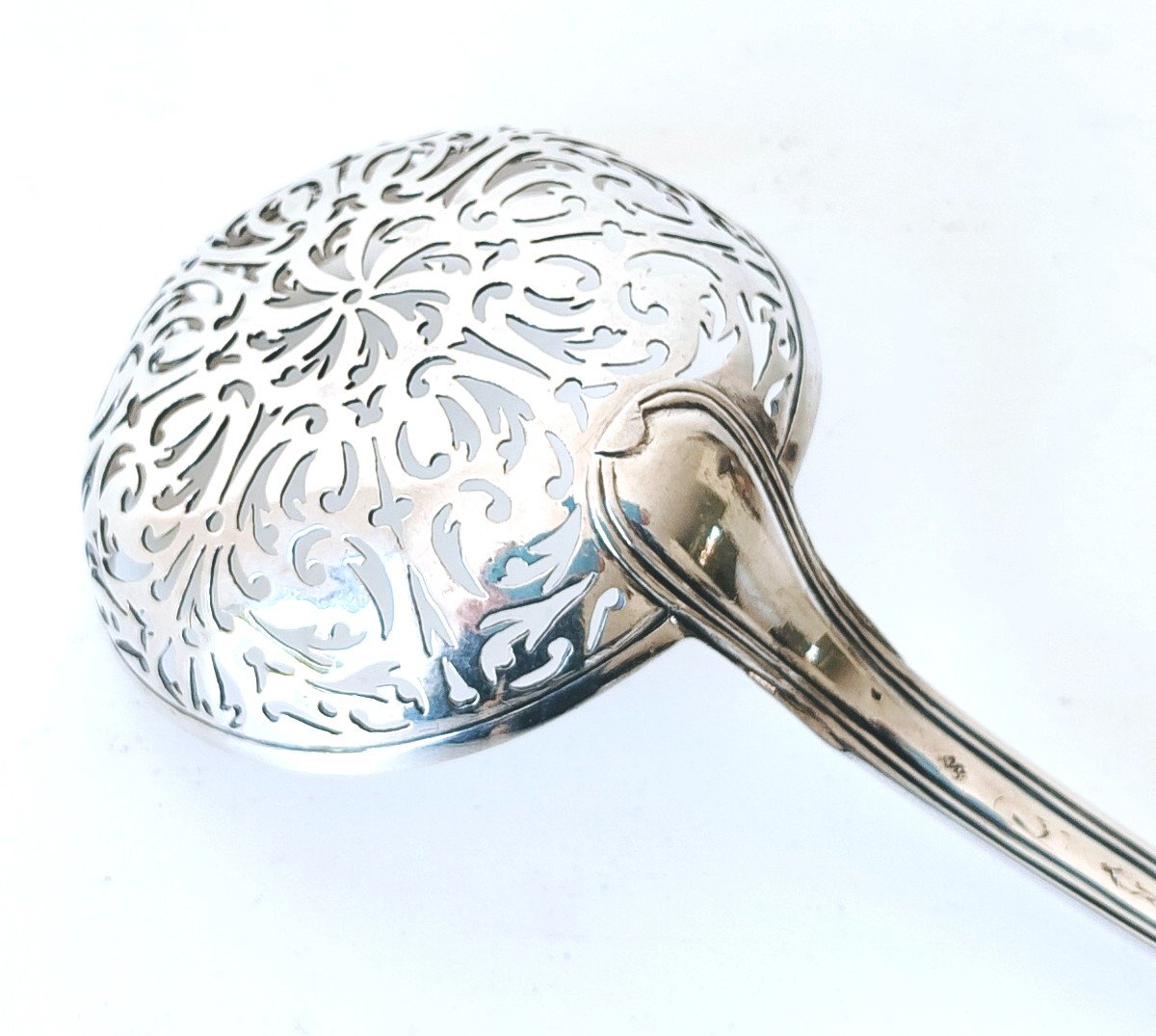 Sprinkling Spoon In Solid Silver 18th -photo-4