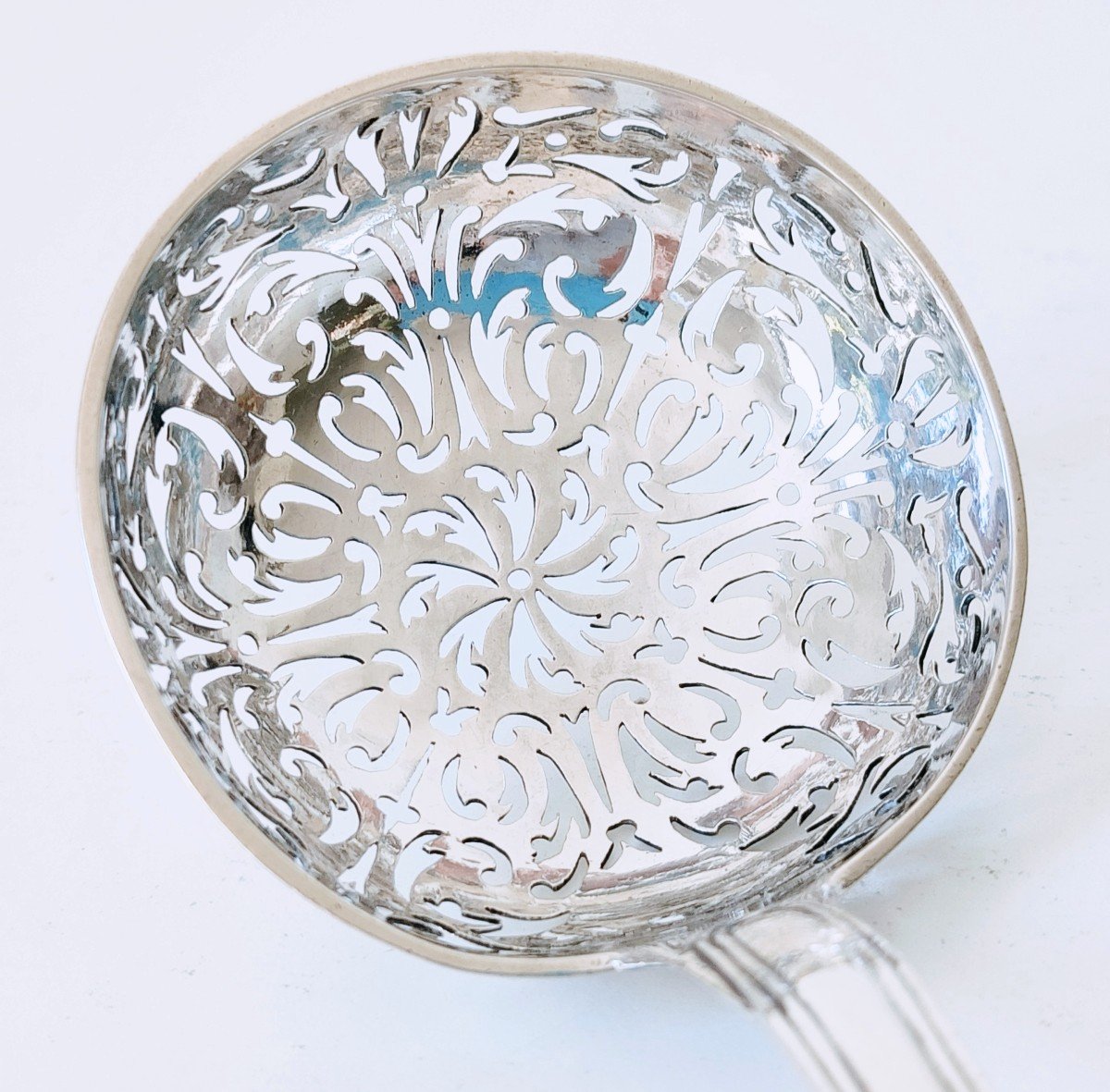 Sprinkling Spoon In Solid Silver 18th -photo-2