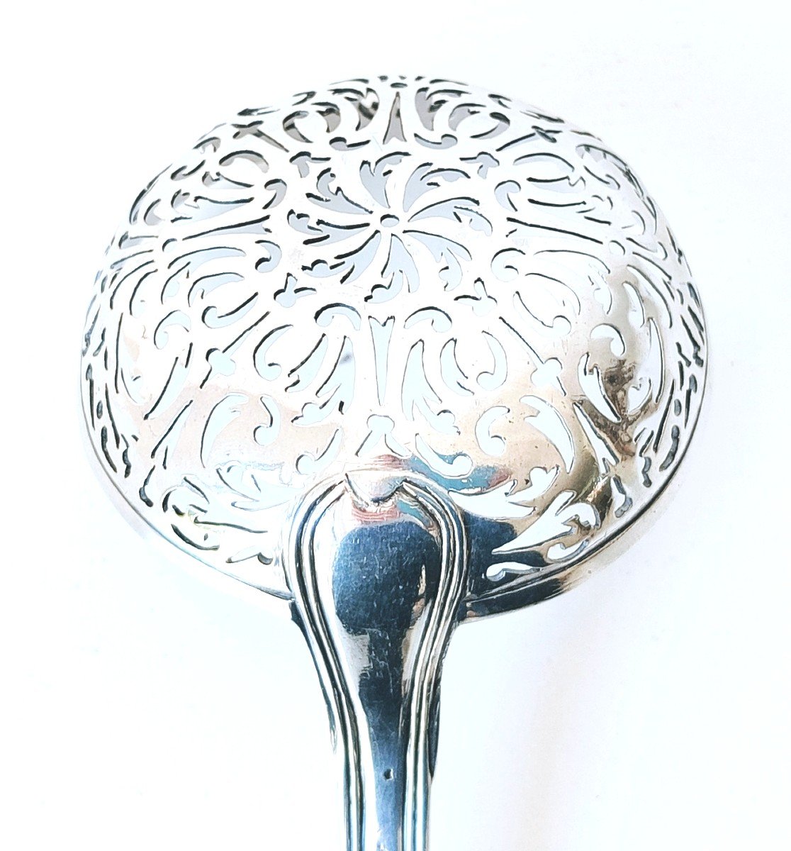 Sprinkling Spoon In Solid Silver 18th -photo-3