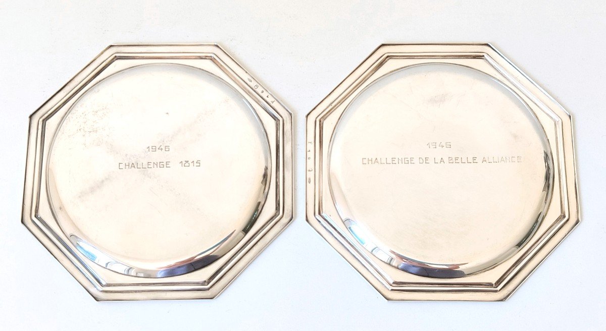 Five Art Deco Coasters In Solid Silver -photo-1