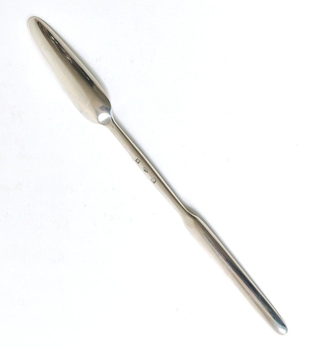 Solid Silver Marrow Spoon Joseph Germain Dutalis -photo-3