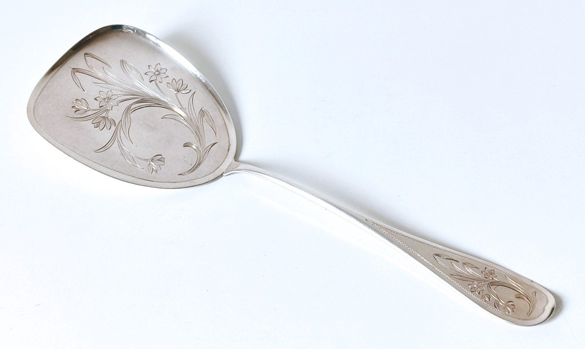 Ten Ice Cream Spoons With Ice Cream Server In Solid Silver -photo-4