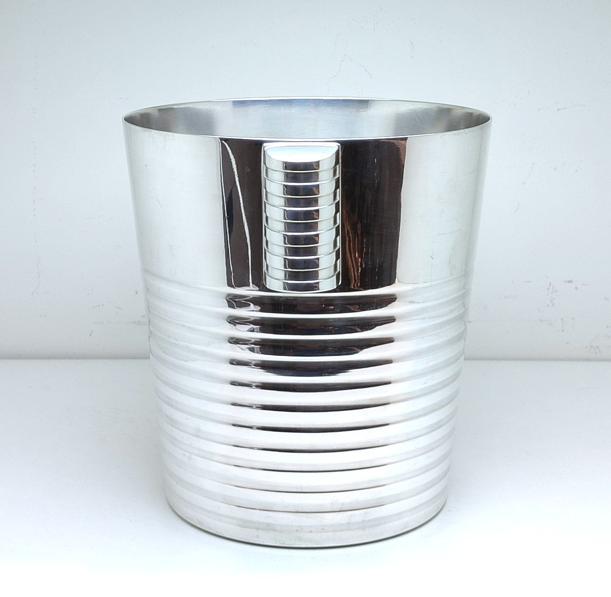 Christofle Art Deco Champagne Bucket Ondulations Model-photo-3