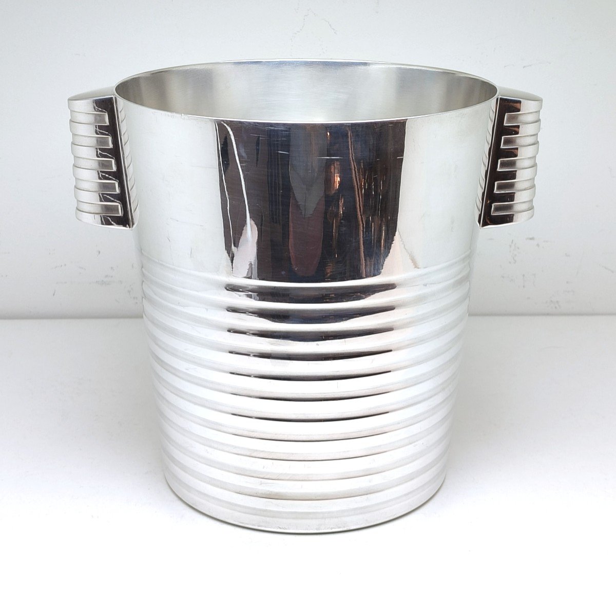 Christofle Art Deco Champagne Bucket Ondulations Model