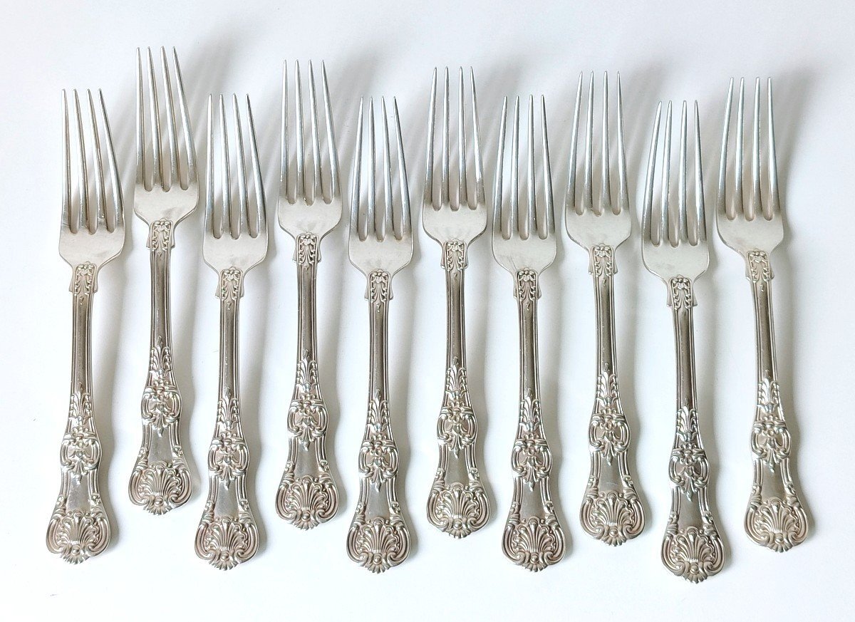 Sterling Silver Cutlery Set Tiffany & Co English King Model -photo-4