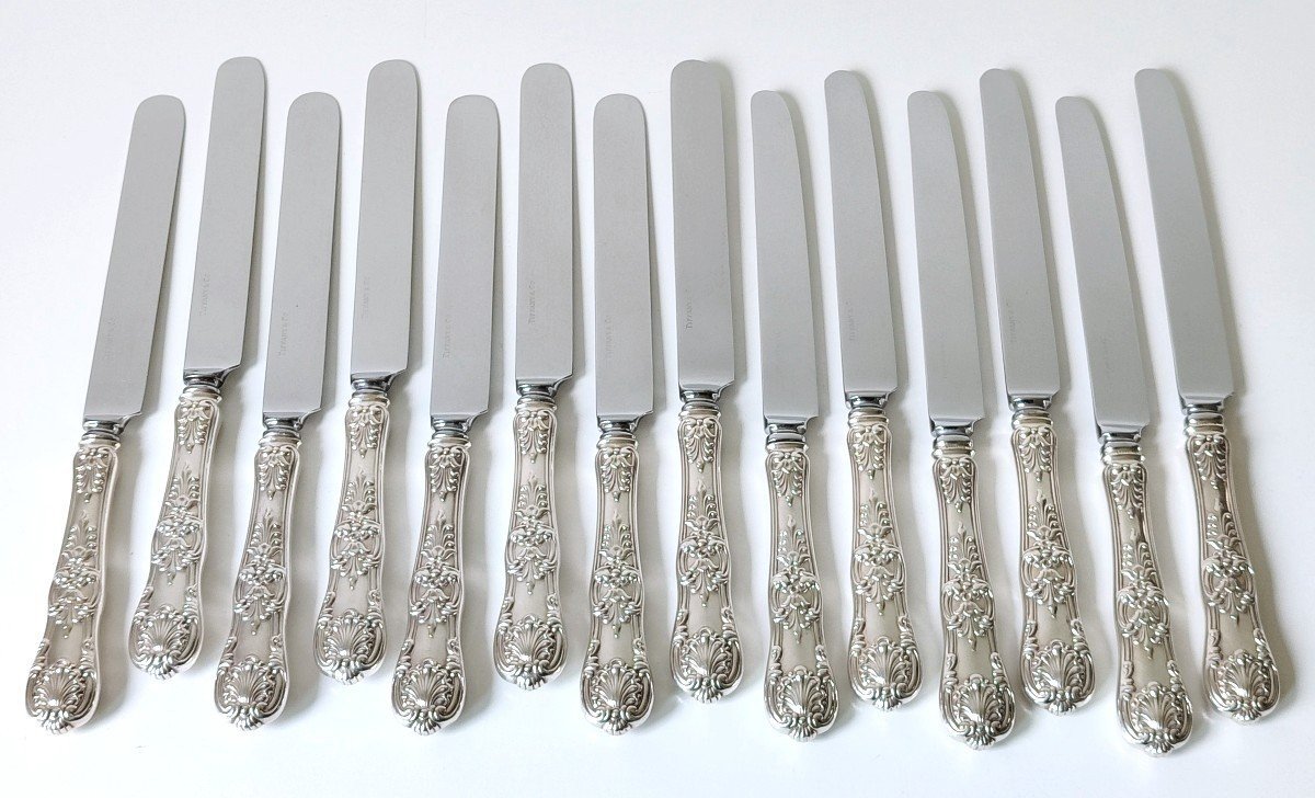 Sterling Silver Cutlery Set Tiffany & Co English King Model -photo-2