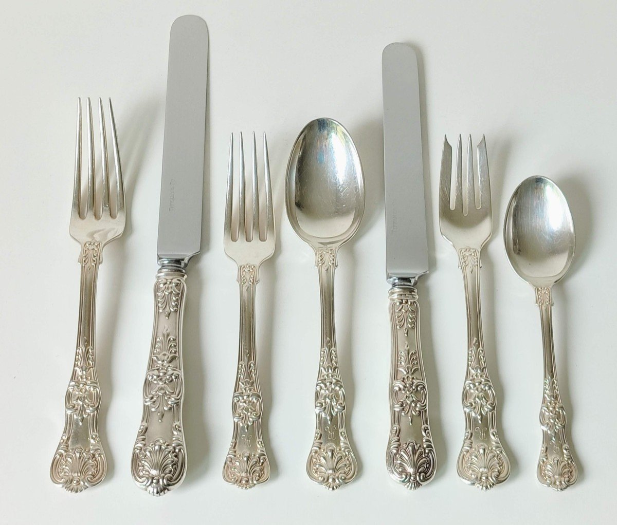 Sterling Silver Cutlery Set Tiffany & Co English King Model 