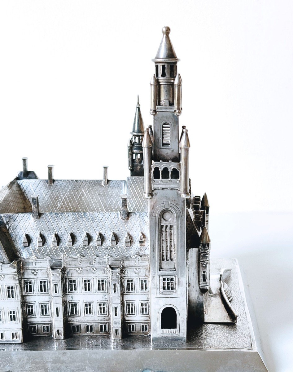 Solid Silver Miniature Of The Peace Palace In The Hague-photo-1