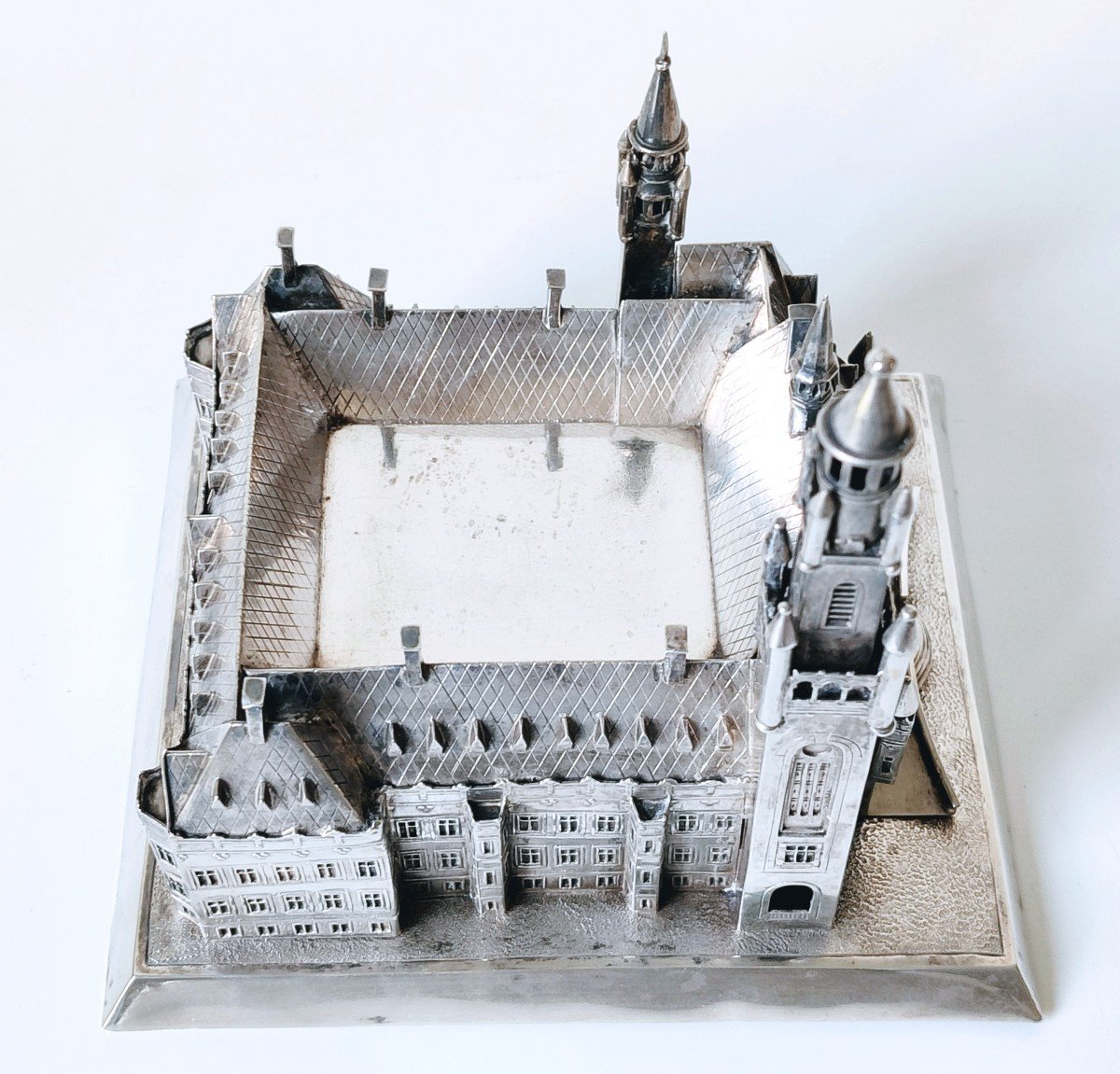 Solid Silver Miniature Of The Peace Palace In The Hague-photo-3