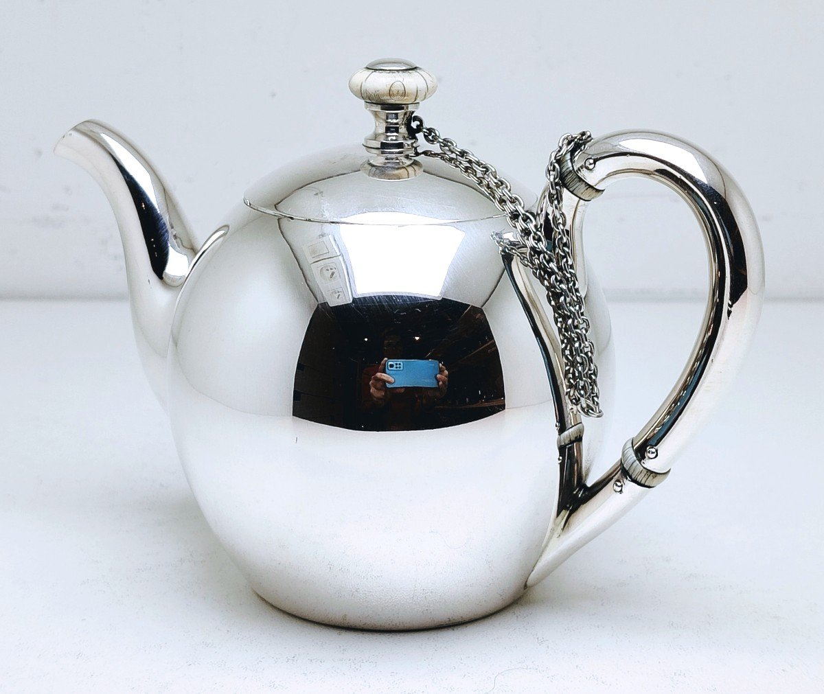 Solid Silver Teapot Ivan Khlebnikov -photo-2