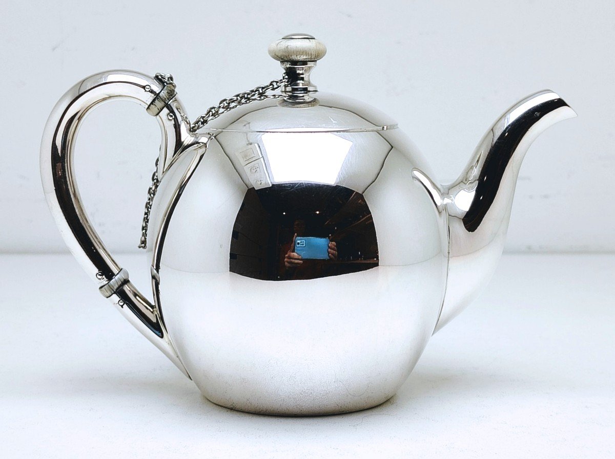 Solid Silver Teapot Ivan Khlebnikov -photo-4