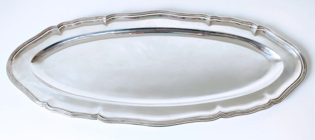 Solid Silver Fish Serving Dish, Fillet Model -photo-3