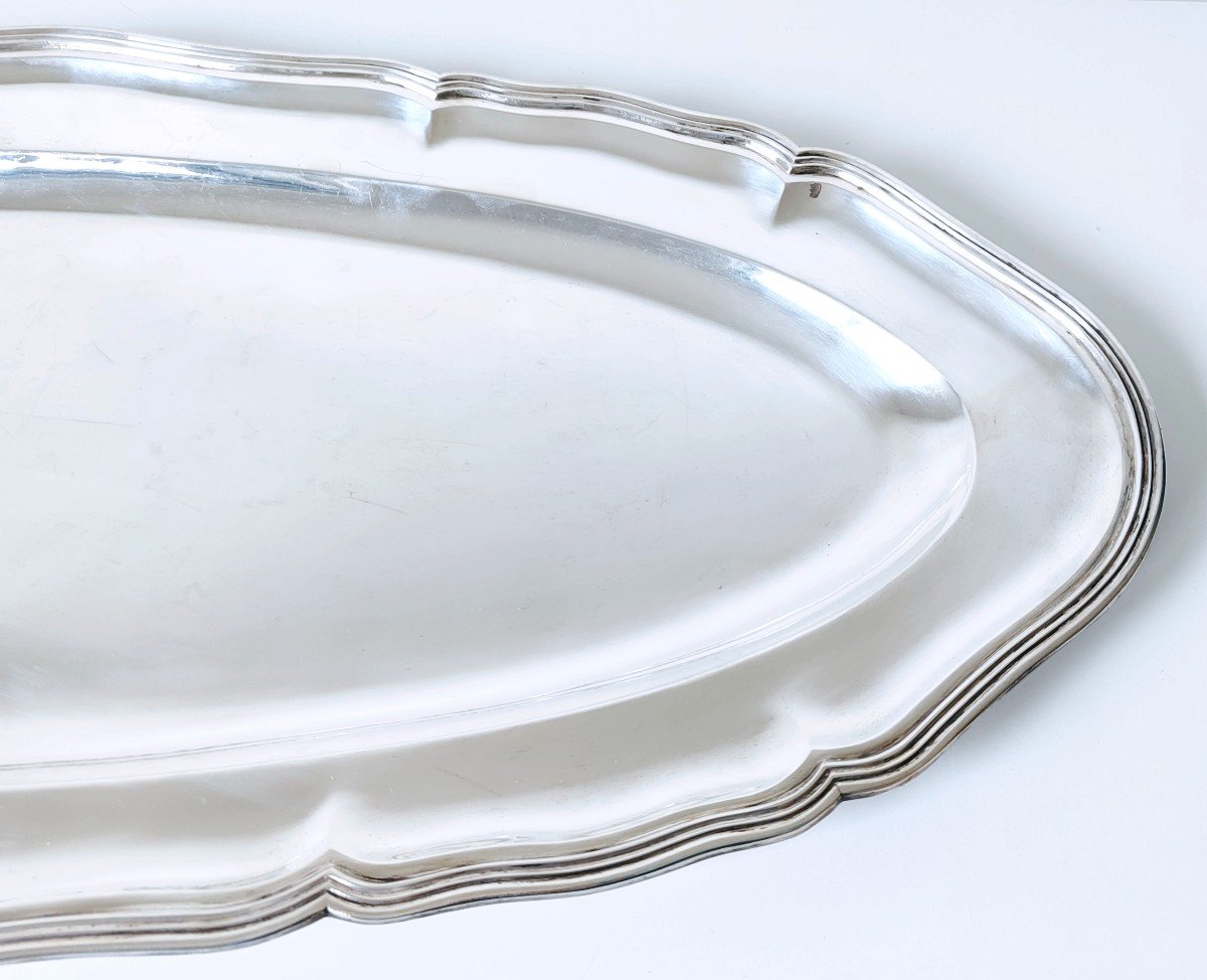 Solid Silver Fish Serving Dish, Fillet Model -photo-1