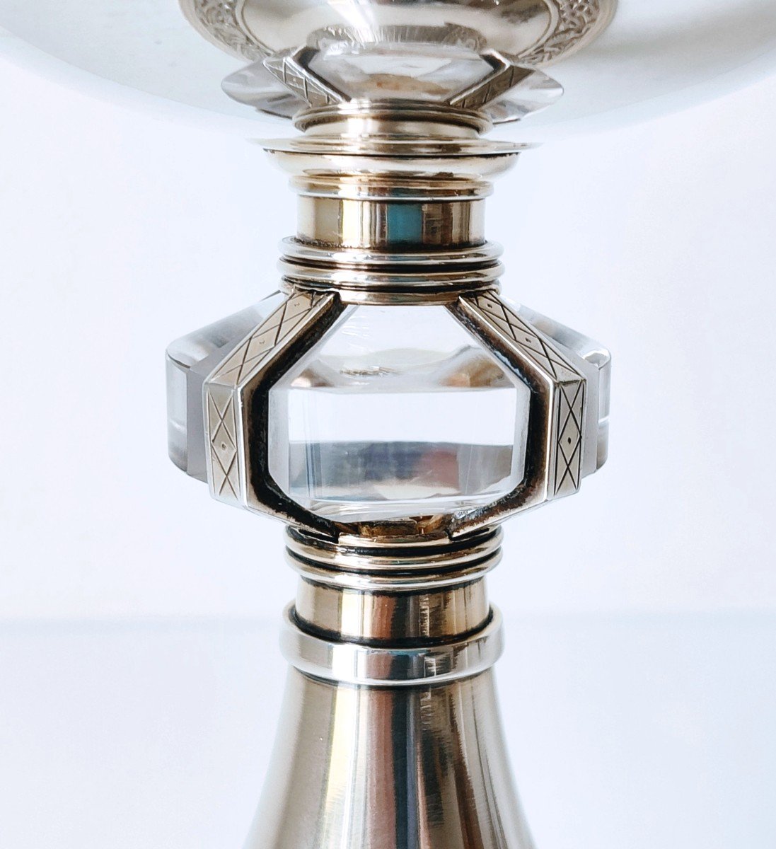 Chalice In Solid Silver And Rock Crystal-photo-1