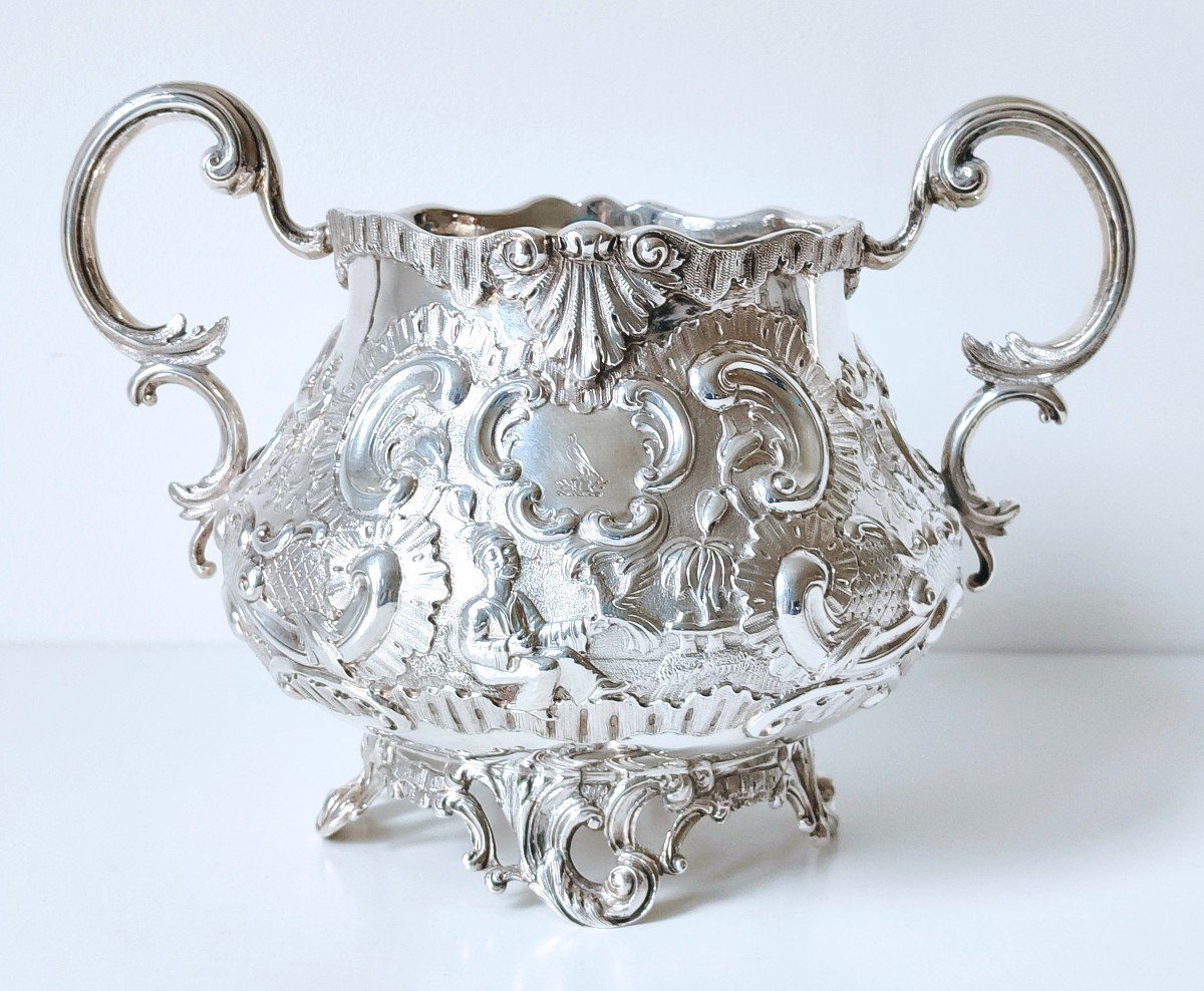 Solid Silver Sugar Bowl -photo-2