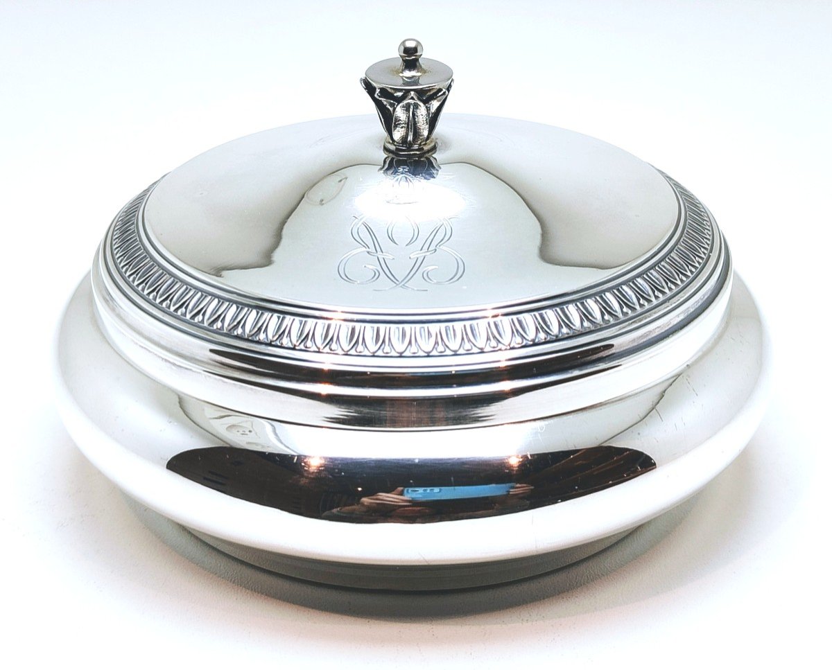 Belgian Royal Cipher Candy Box In Solid Silver 