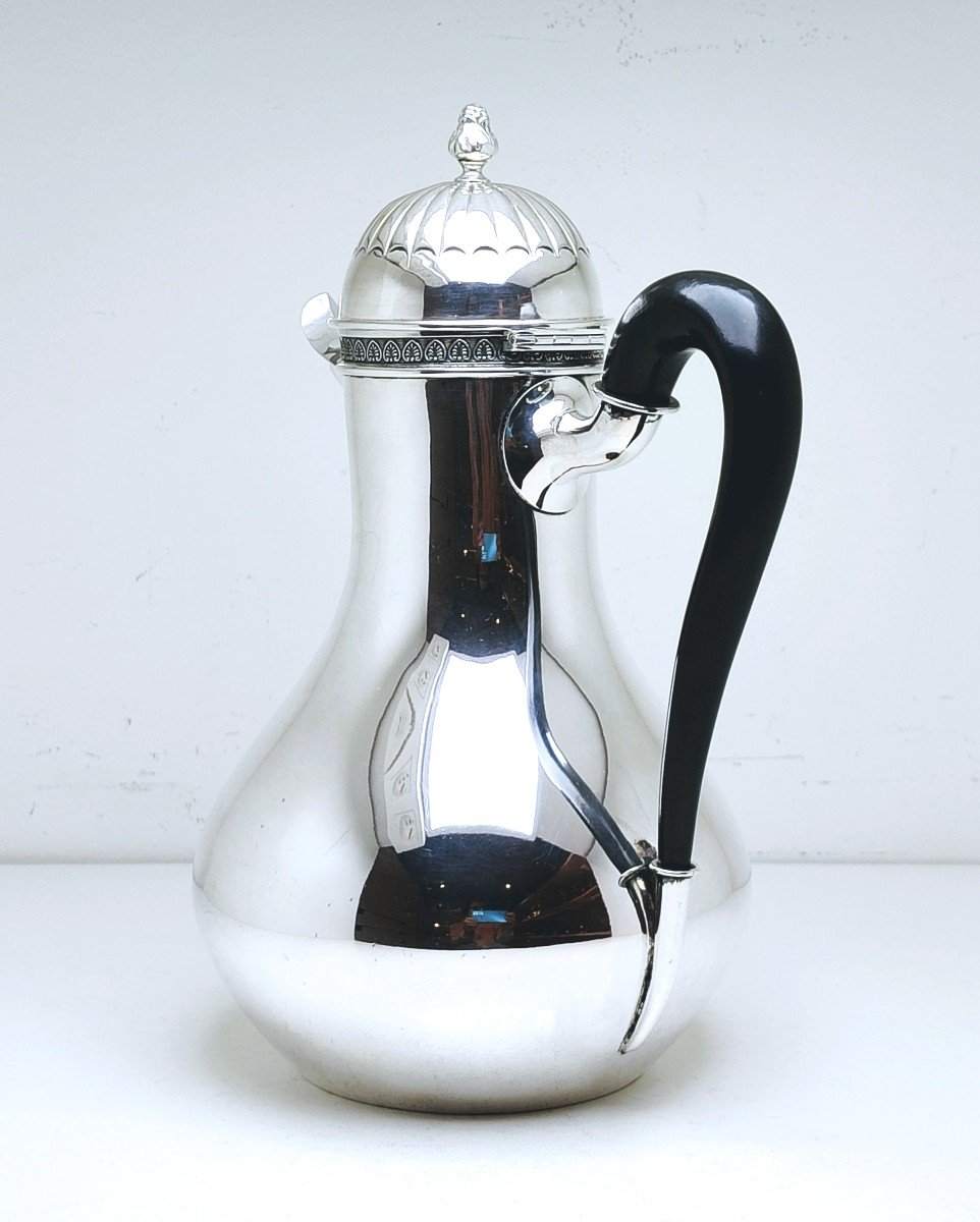 Cafetière marabout en argent massif Bruges 1831-1868 -photo-3