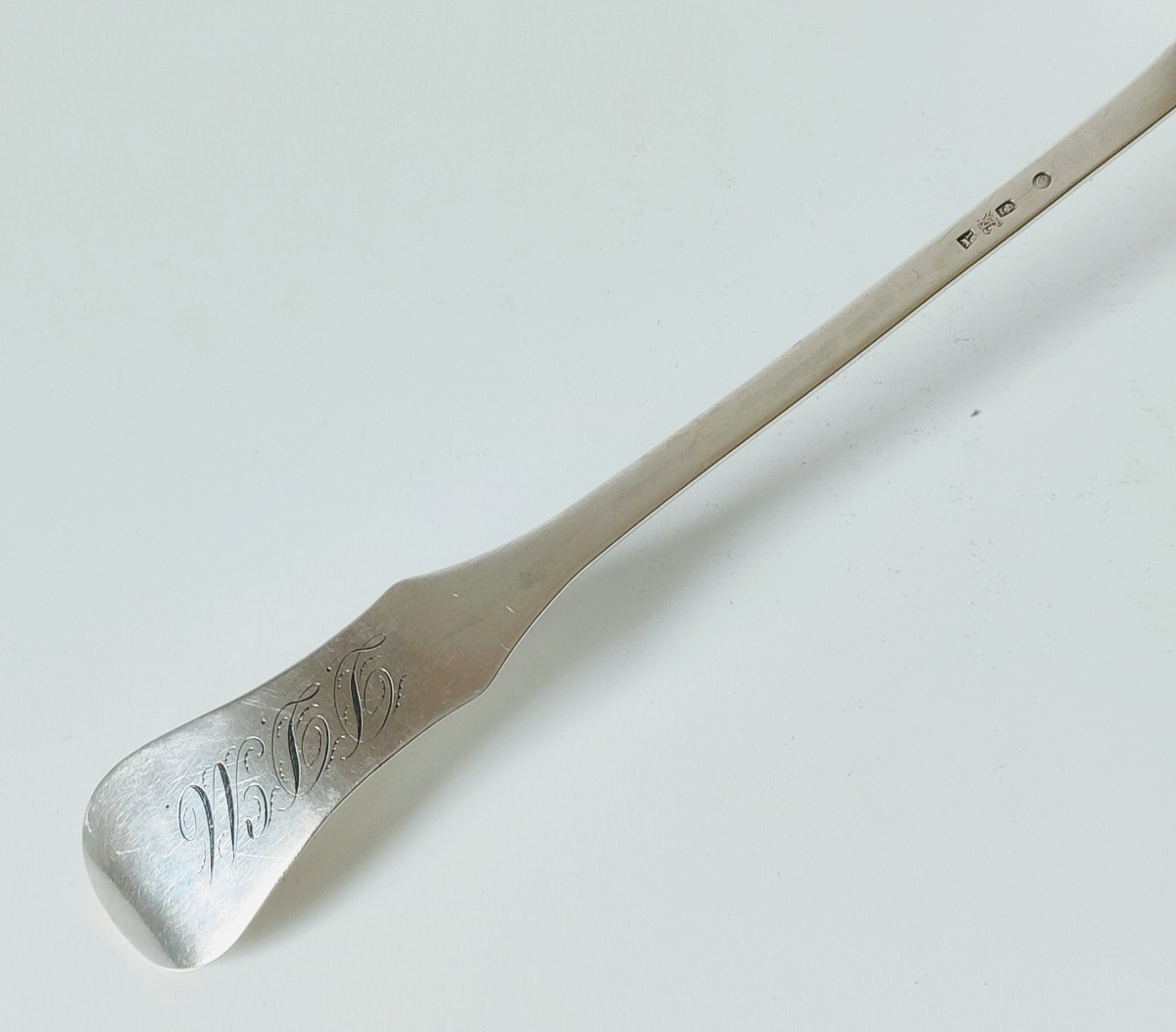 18th Century Antwerp Solid Silver Ladle-photo-4