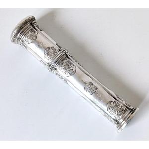 Solid Silver Wax Case Paris 1735