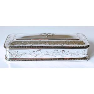 Large Art Nouveau Box In Solid Silver 