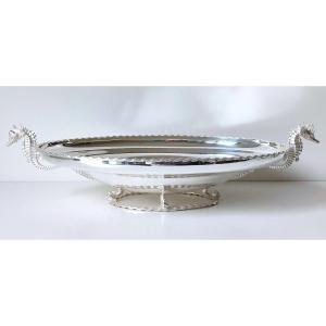 Milieu de table art deco en argent massif 