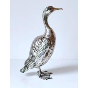 Solid Silver Large Cormorant 