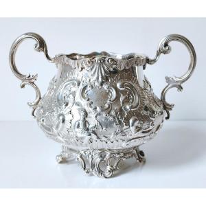 Solid Silver Sugar Bowl 