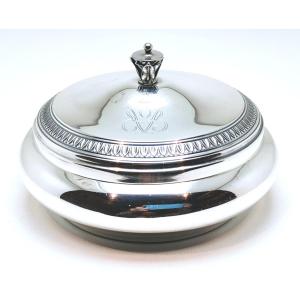 Belgian Royal Cipher Candy Box In Solid Silver 