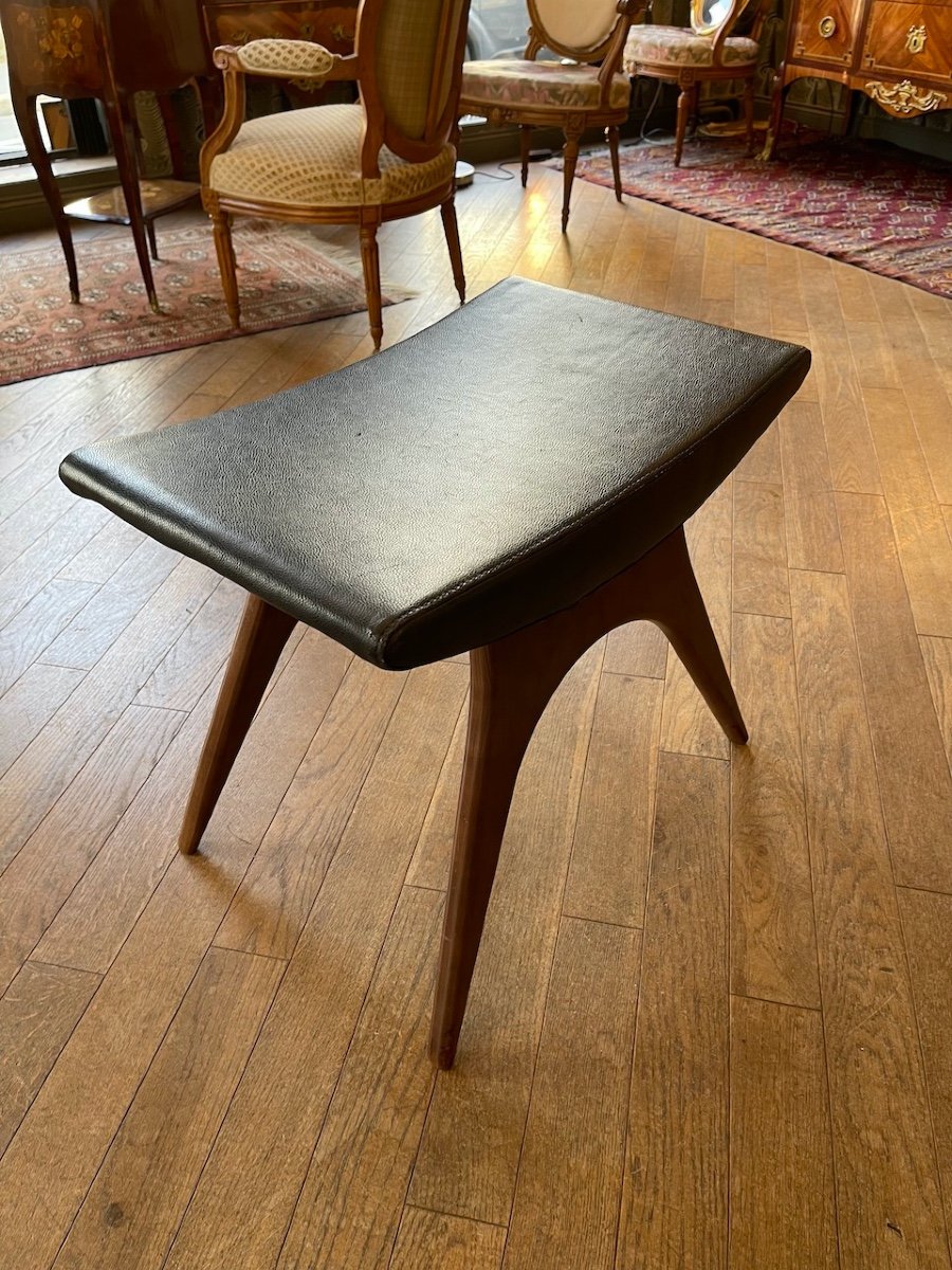 Stool Or Ottoman In Teak Year 70/80-photo-3