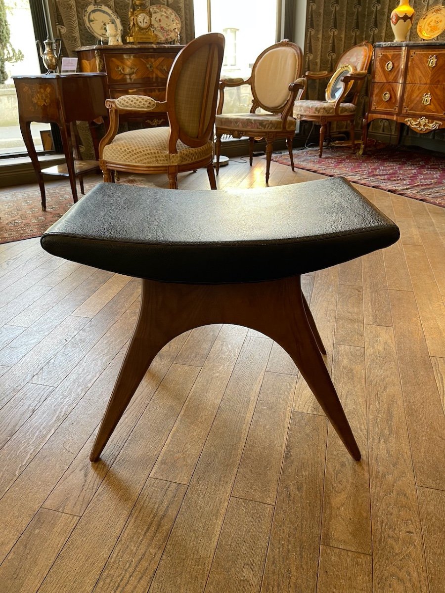 Stool Or Ottoman In Teak Year 70/80-photo-4