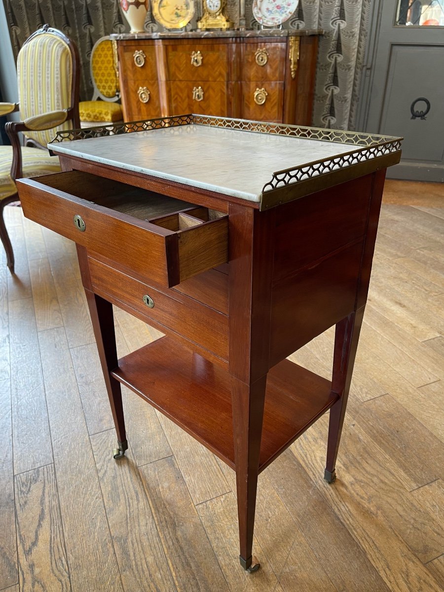  Directoire Period Living Room Table Or Chest Of Drawers In Mahogany, Late 18th Century -photo-2