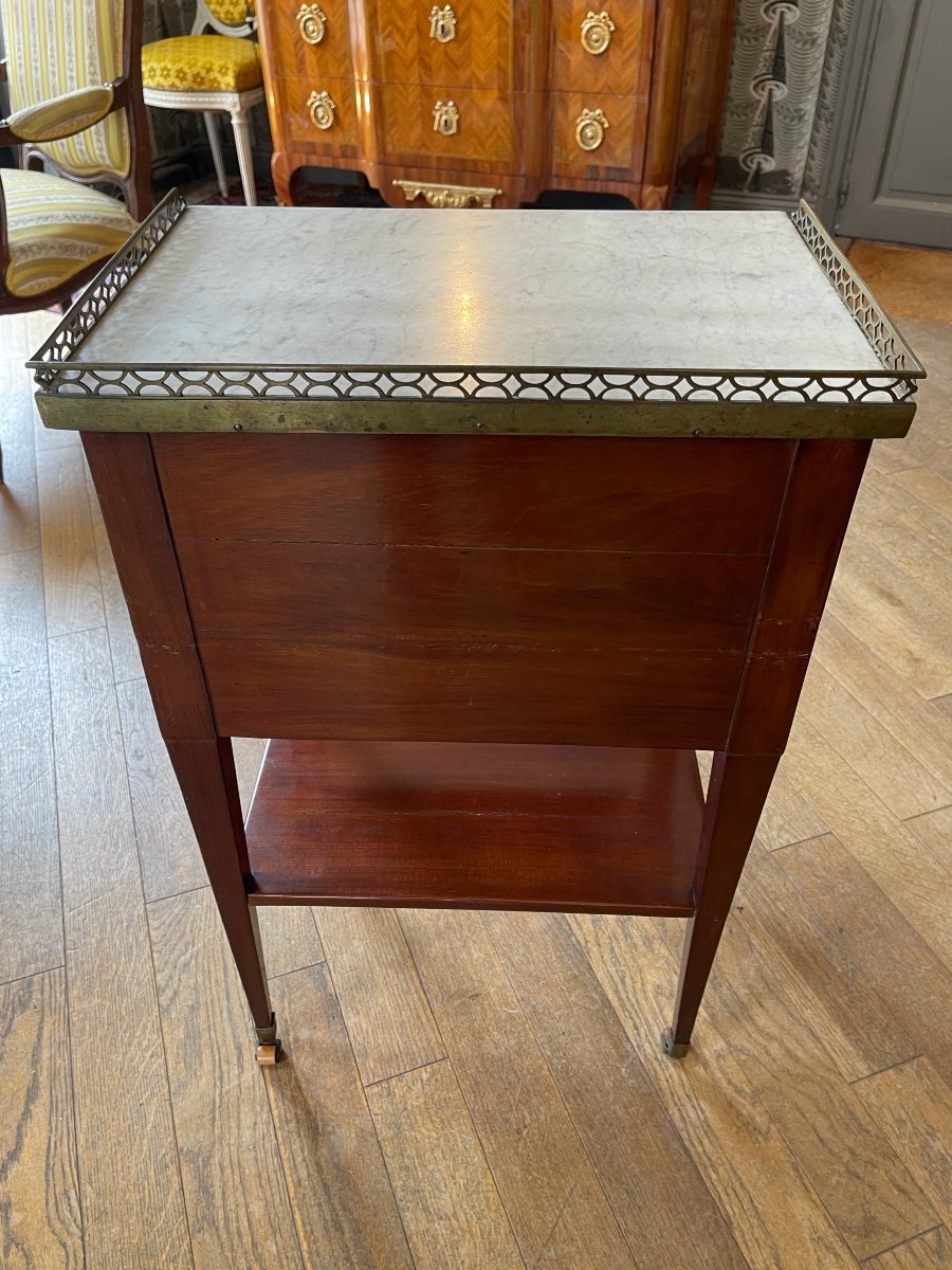  Directoire Period Living Room Table Or Chest Of Drawers In Mahogany, Late 18th Century -photo-4