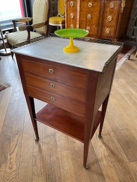  Directoire Period Living Room Table Or Chest Of Drawers In Mahogany, Late 18th Century 