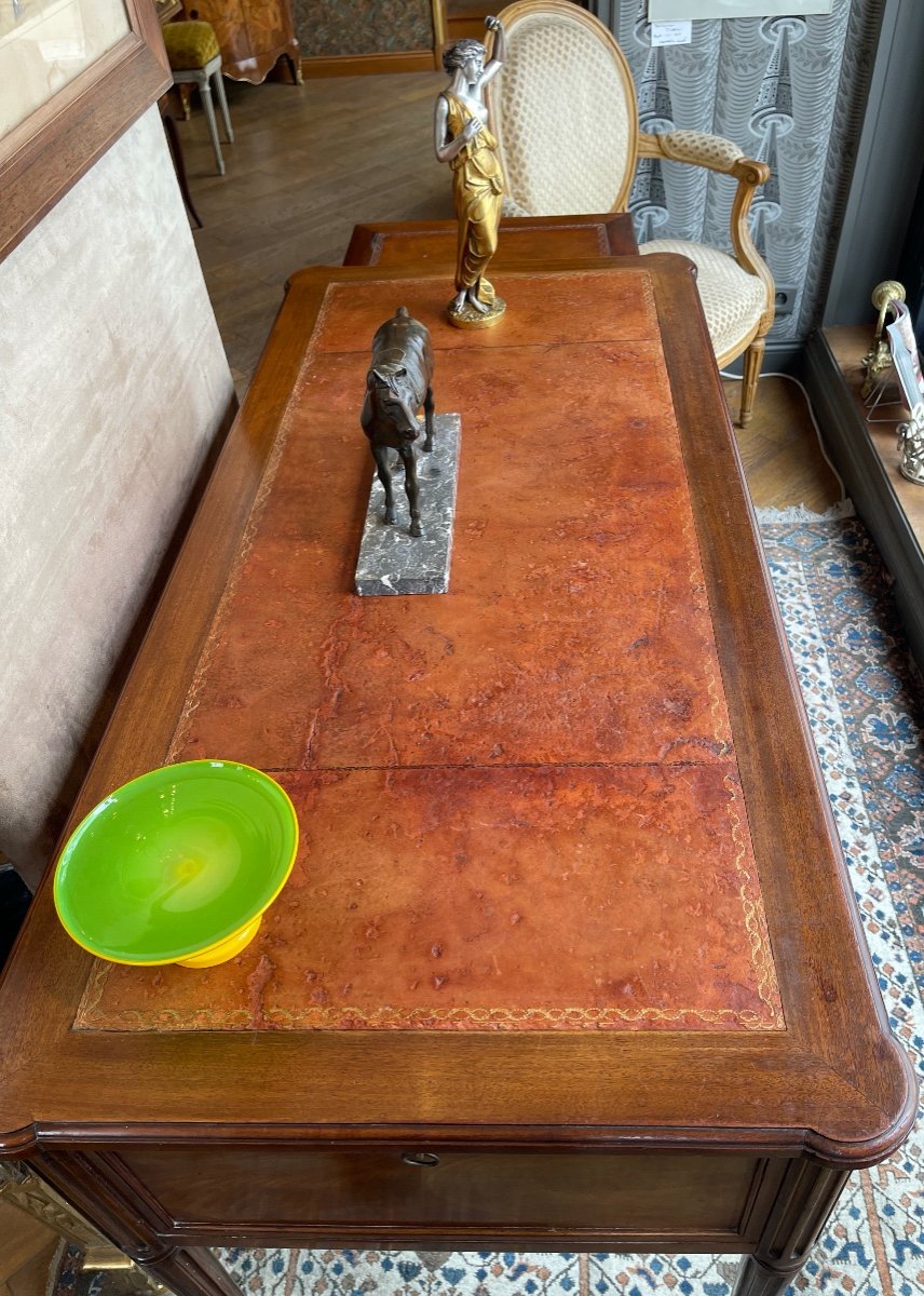 19th Century Mahogany Bureau Plat-photo-3