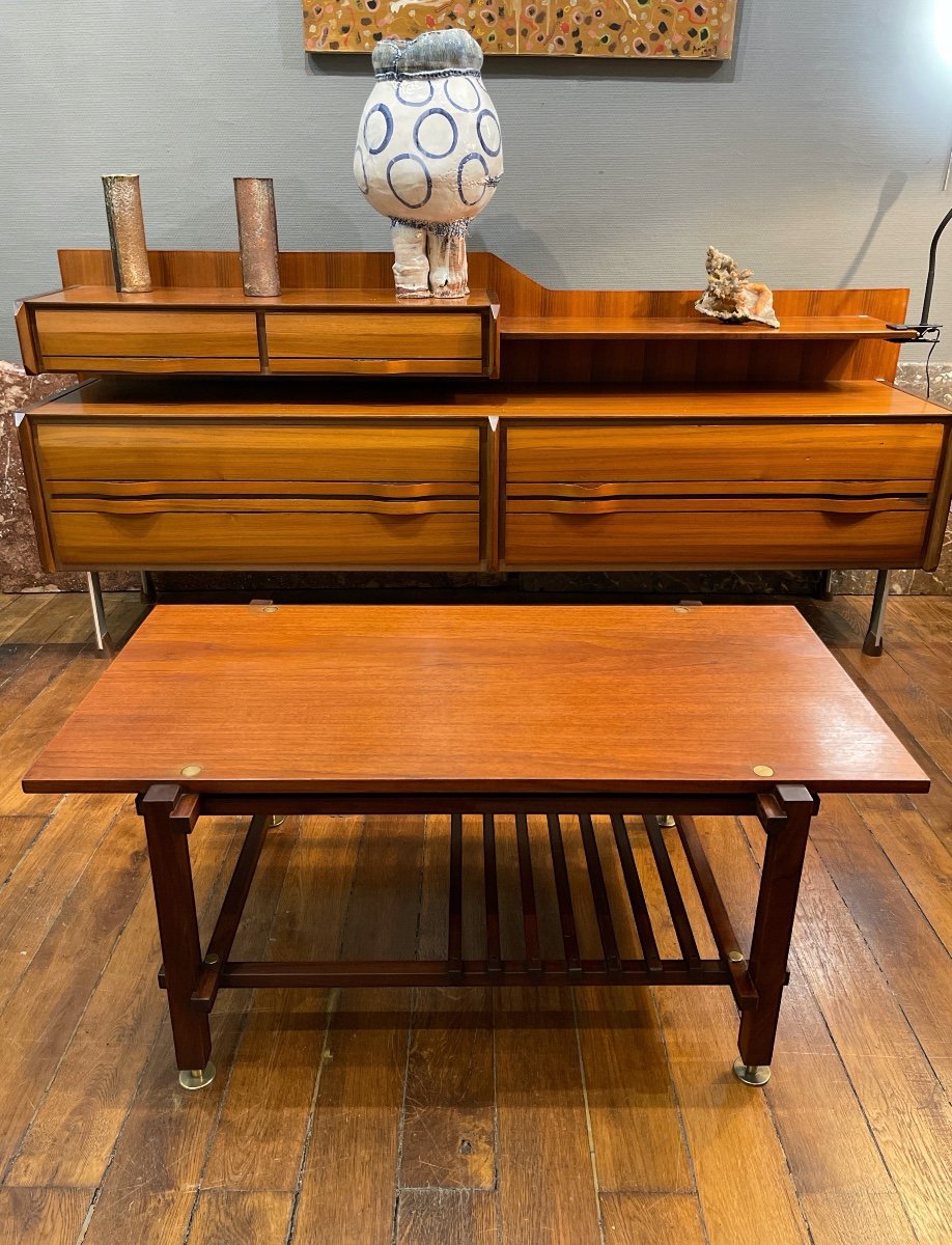 Teak Coffee Table - Italy 1960-photo-2