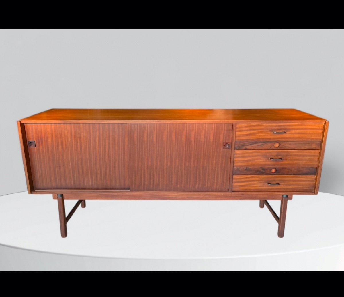 Large Sideboard - Teak Buffet - Italy By Barovero 1960-photo-2