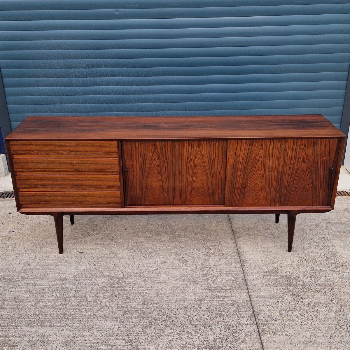 Vintage Scandinavian Rosewood Sideboard, N°18 Omann Junior-photo-1