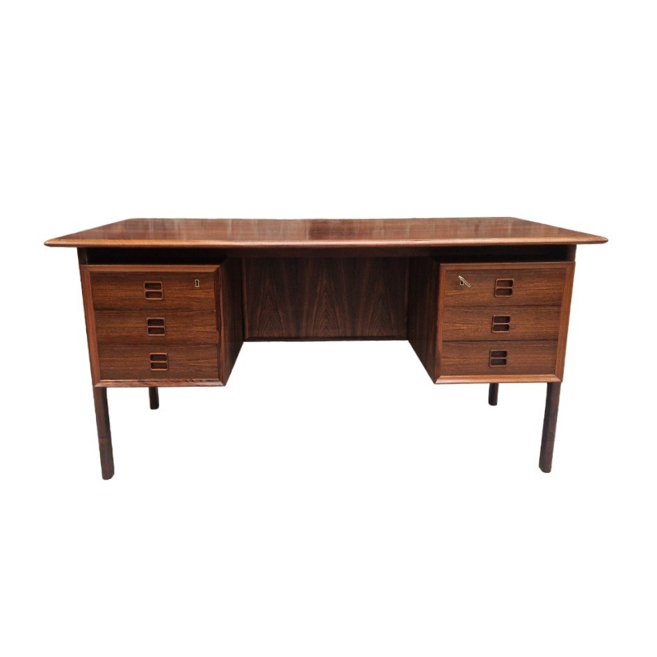 Scandinavian Desk In Rio Rosewood, Erik Brouer-photo-4