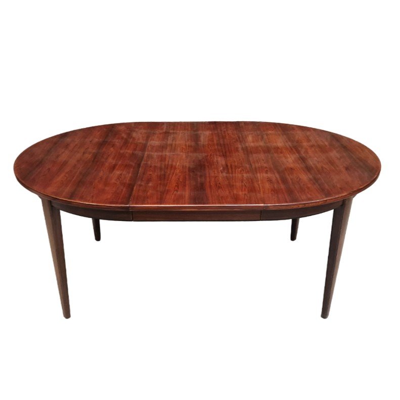 Table Ronde Vintage Scandinave En Palissandre De Rio, Mod&egrave;le 55, Omann Jun-photo-2