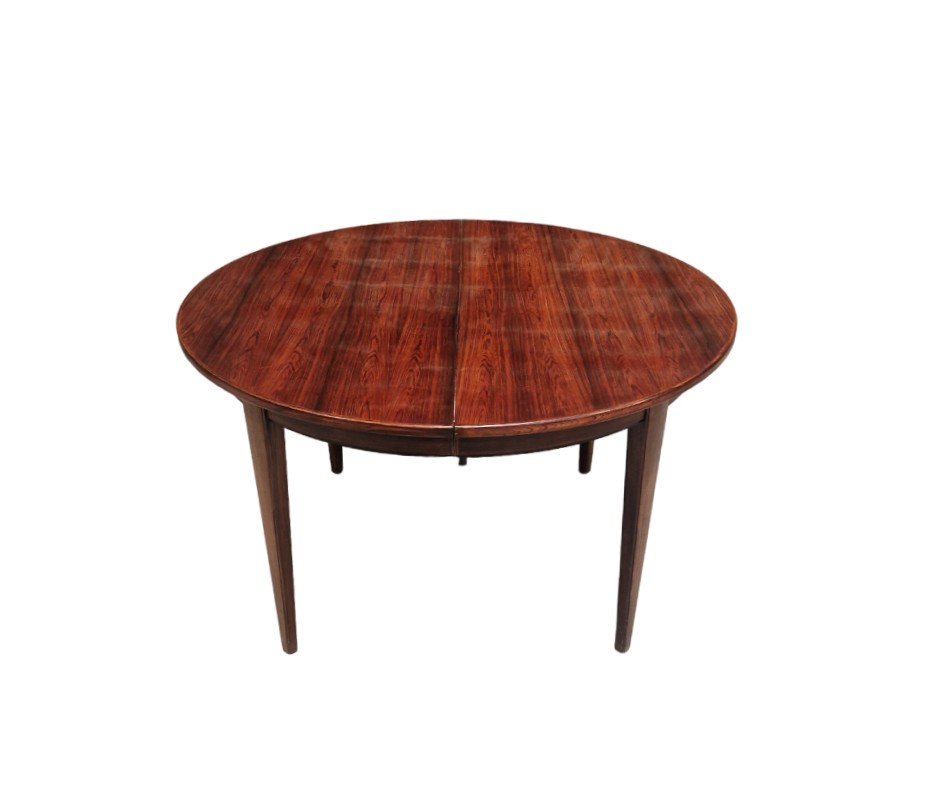 Table Ronde Vintage Scandinave En Palissandre De Rio, Mod&egrave;le 55, Omann Jun-photo-3