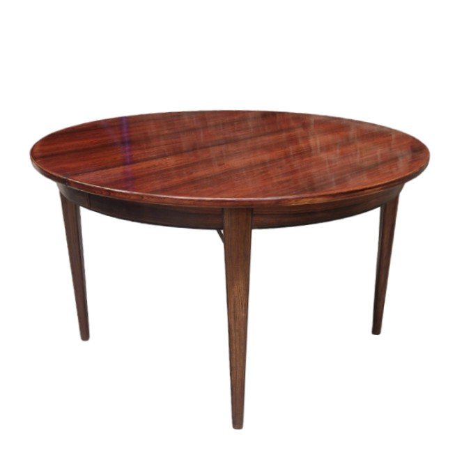 Table Ronde Vintage Scandinave En Palissandre De Rio, Mod&egrave;le 55, Omann Jun-photo-4