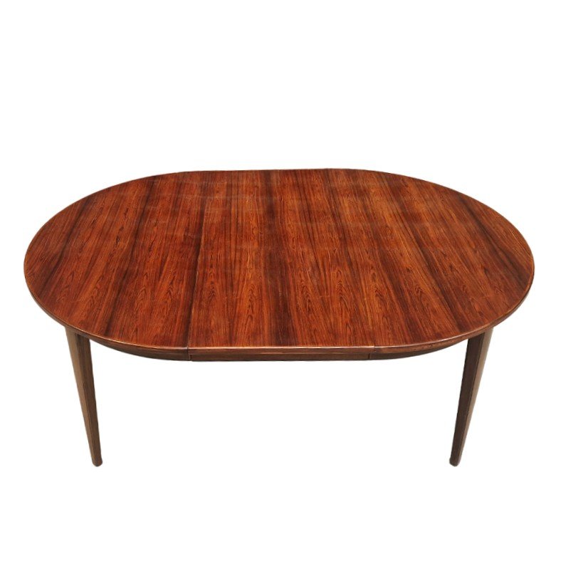 Table Ronde Vintage Scandinave En Palissandre De Rio, Mod&egrave;le 55, Omann Jun