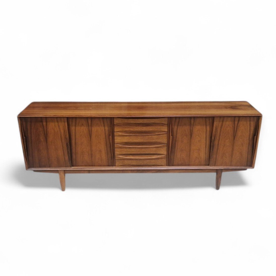 Vintage Scandinavian Sideboard In Rio Rosewood, Henry Rosengren Hansen, Skovby Mobelfabrik