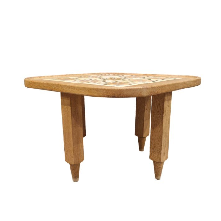 “jérôme” Pedestal Table In Light Oak, Guillerme And Chambron-photo-3