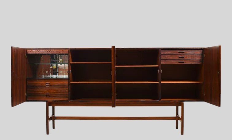 Vintage Scandinavian Sideboard In Rosewood Dlg Arne Vodder-photo-4