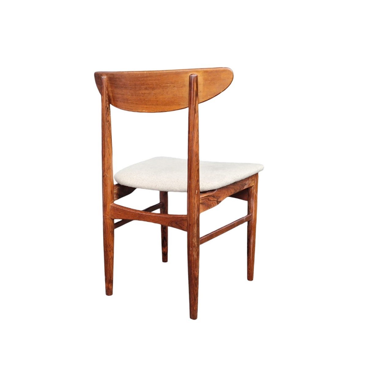 Set Of Eight Vintage Scandinavian Chairs In Rio Rosewood, Ew Bach-photo-4