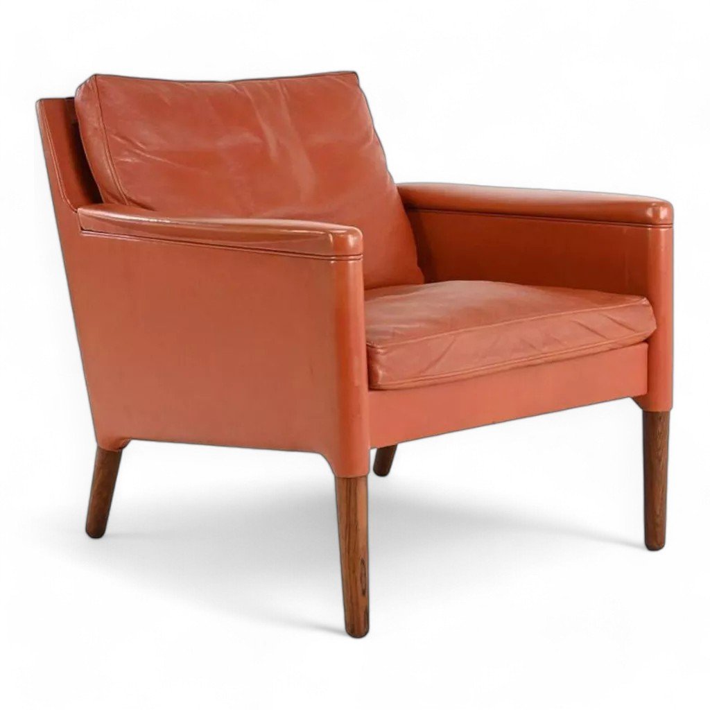 Scandinavian Leather Armchair, Kurt Ostervig-photo-2