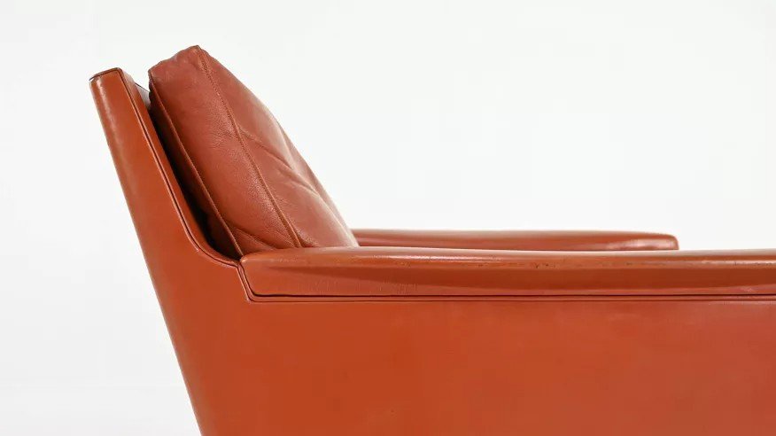 Scandinavian Leather Armchair, Kurt Ostervig-photo-4