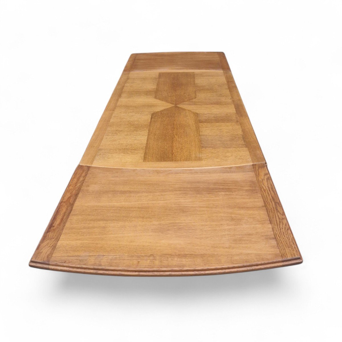 XXl Brutalist Oak Dining Table, Guillerme Et Chambron-photo-2