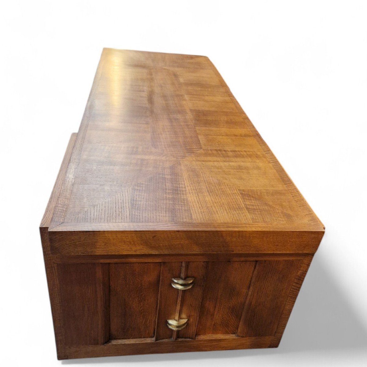 Charles Dudouyt Double-sided Oak Desk-photo-3